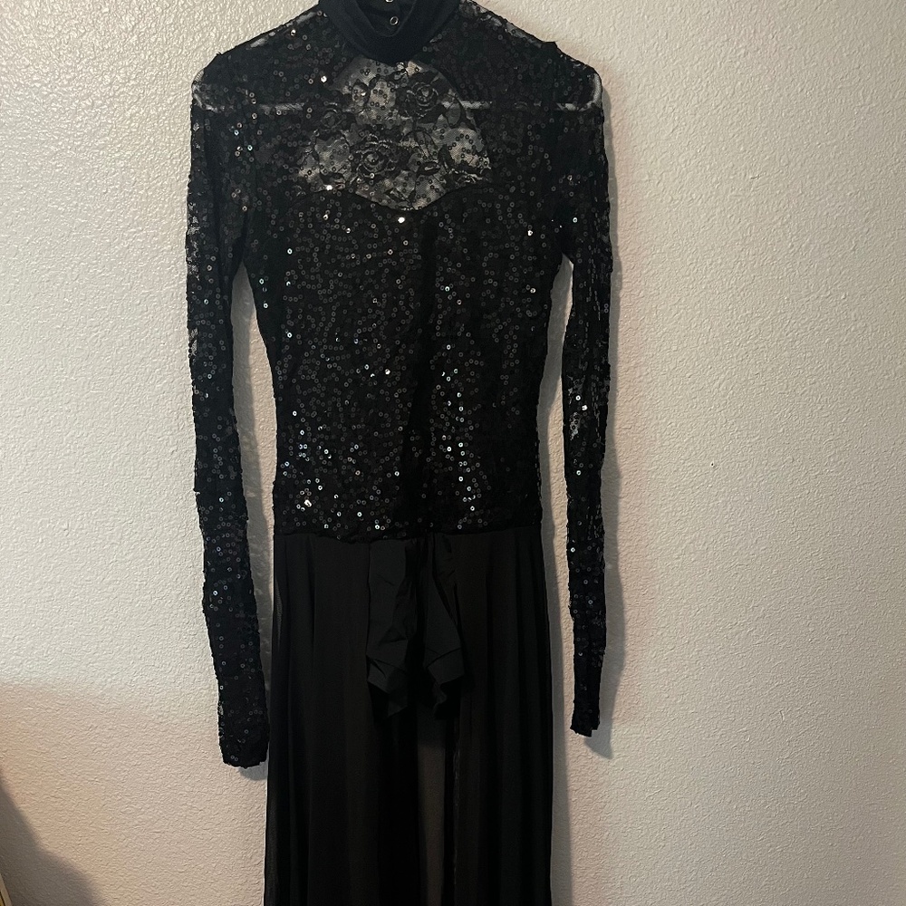 Black contemporary/lyrical dance costume